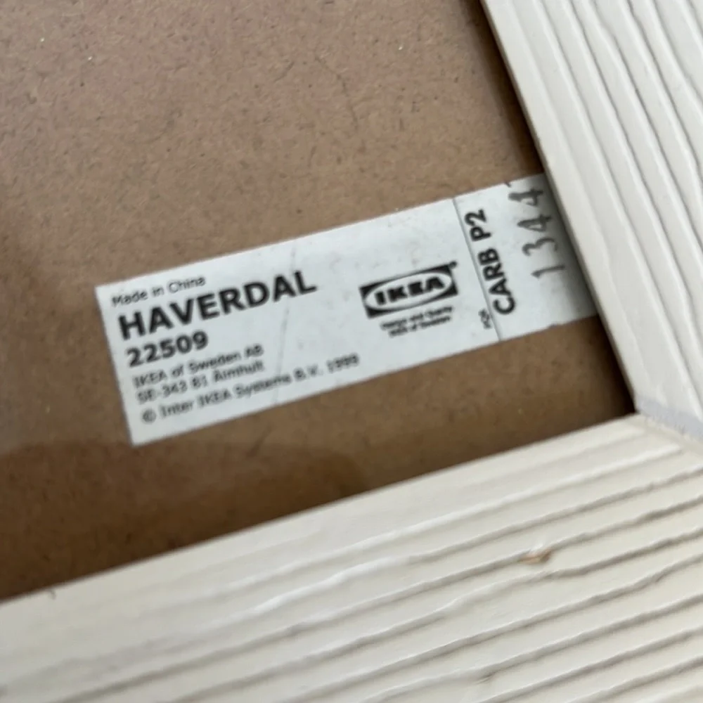 White wood rustic IKEA photo picture frame